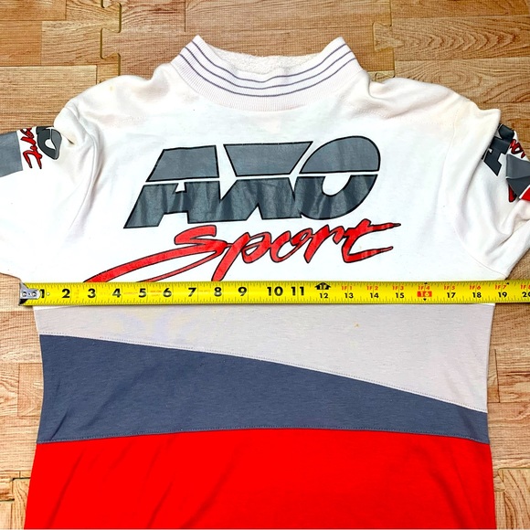 VTG 90s AXO Sport Team Racing Motocross Jersey Medium Terry Cloth VMX Racewear - Picture 5 of 11